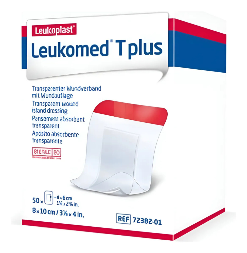 Leukomed T Plus Curativo Filme Estéril - 8 X 10cm Cx 50